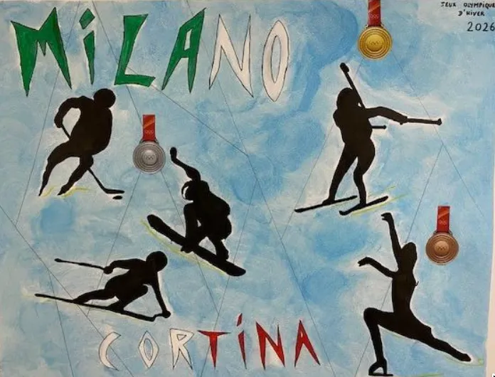 Fresque Milano Cortina réalisée par le groupe des adolescents 2